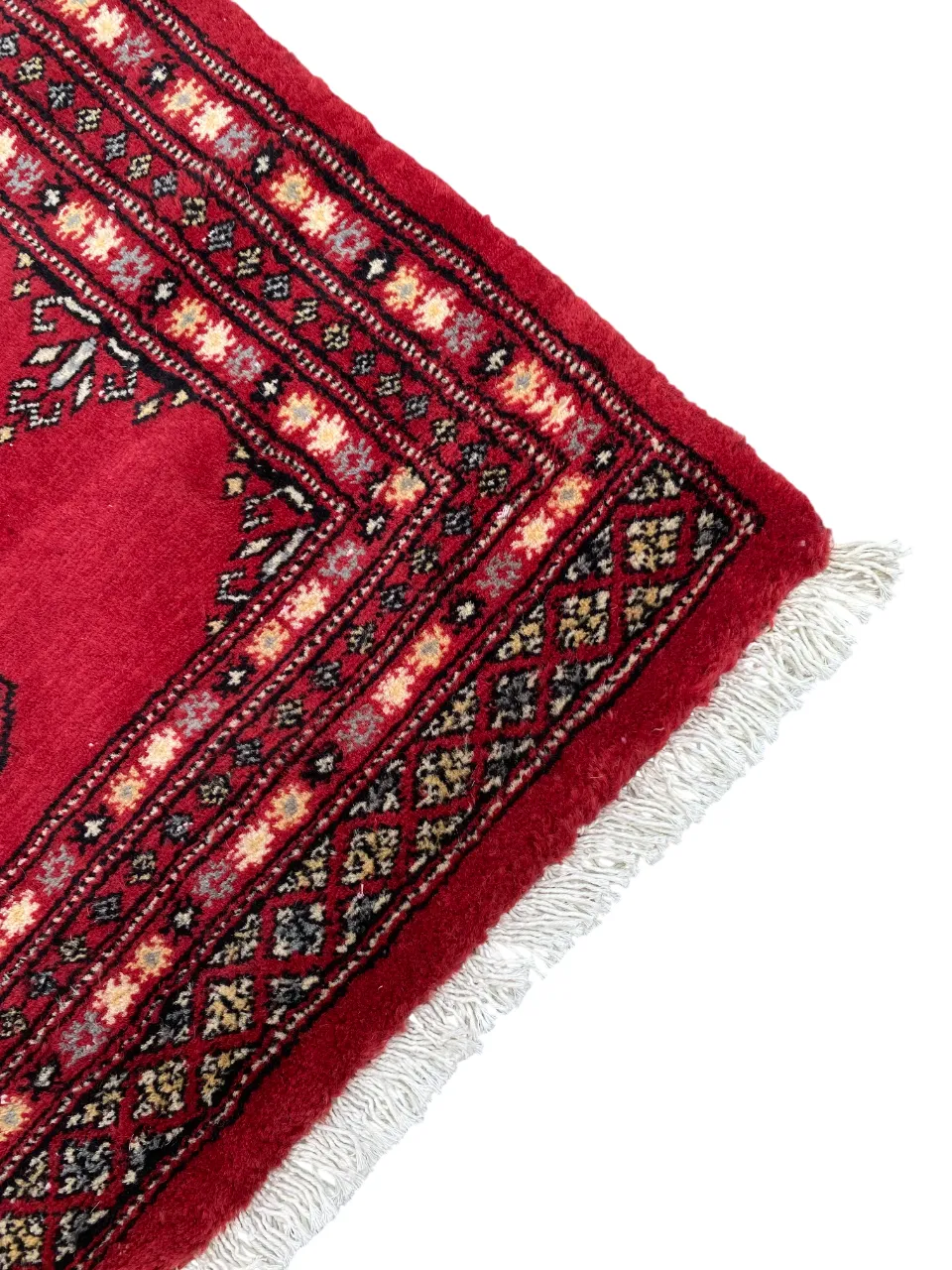 Authentic Bokhara Rug Hand Knotted Afghan Carpet With Geometric Design 3x4 photo Textiles