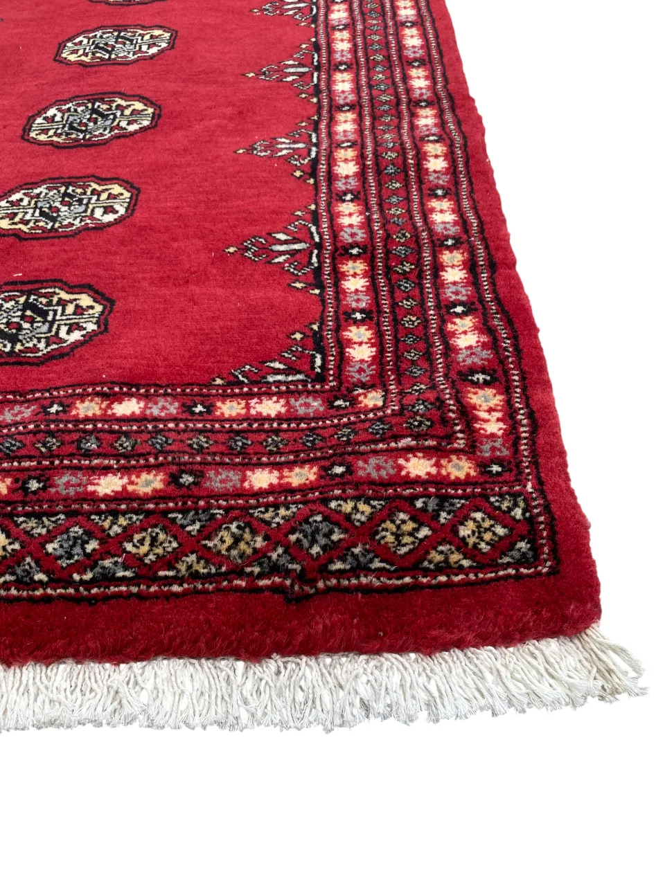 Authentic Bokhara Rug Hand Knotted Afghan Carpet With Geometric Design 3x4 photo 174.0