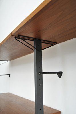 Furniture Swedish Walnut Shelving System By Pira, 1960s photo