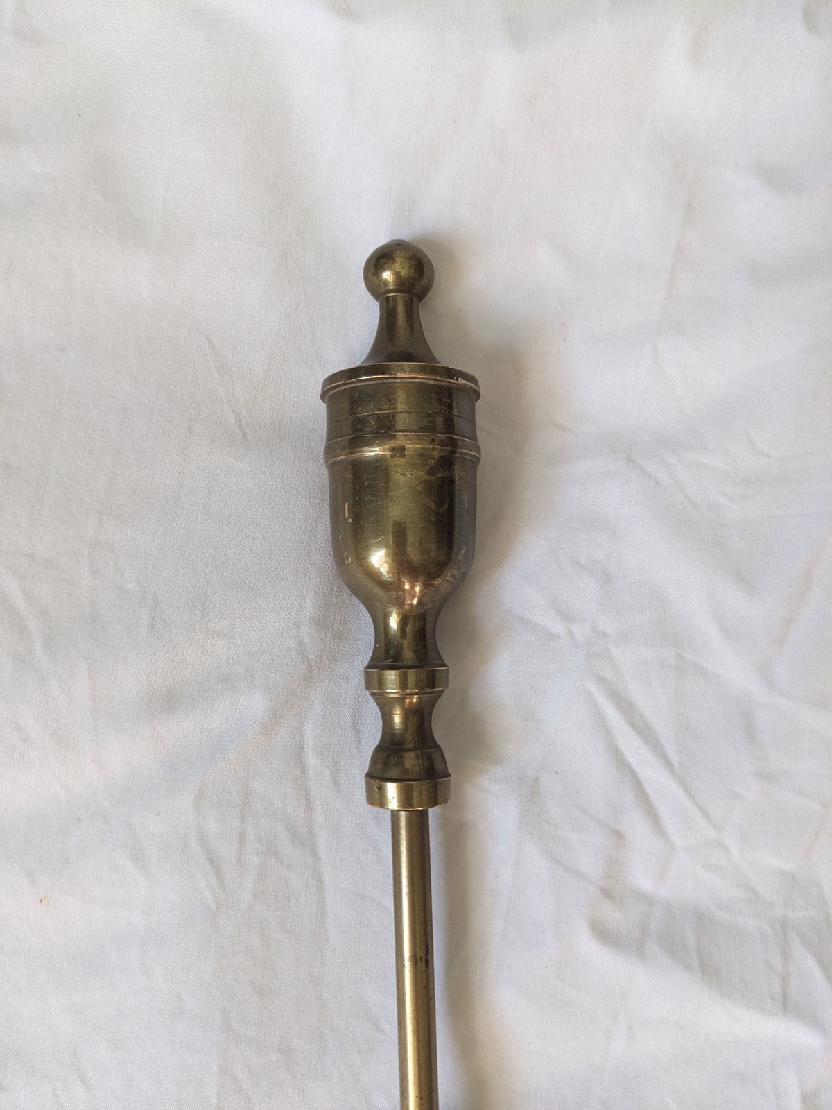 Vintage 1930 1940s 4 Piece Heavy Brass Fireside Companion Set photo for sale