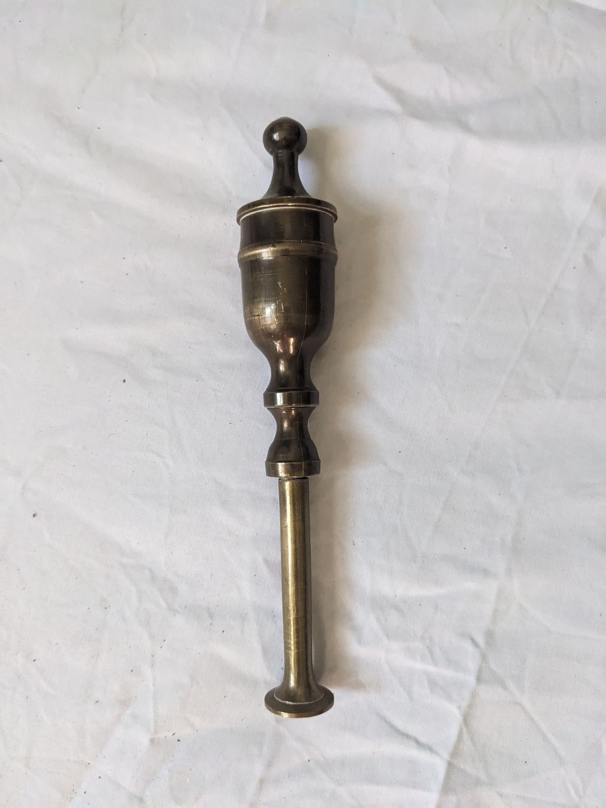 photo for sale Vintage 1930 1940s 4 Piece Heavy Brass Fireside Companion Set