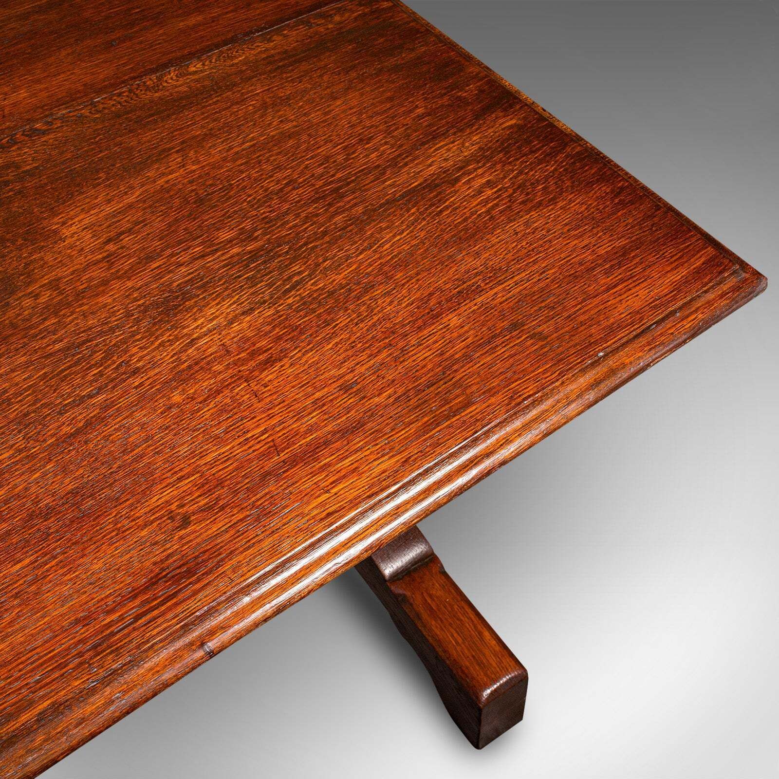 Antique Six Seat Country Kitchen Dining Table, English Oak, Refectory, Victorian photo vintage