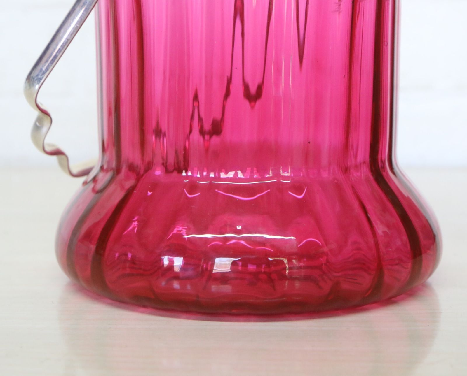 120.0 A Cranberry Glass Biscuit Barrel Early 20th Century Epns Fittings And Handle Excellent photo