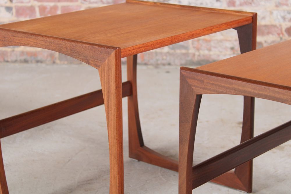 photo furniture Midcentury Quadrille Teak Nest Of Tables C.1960