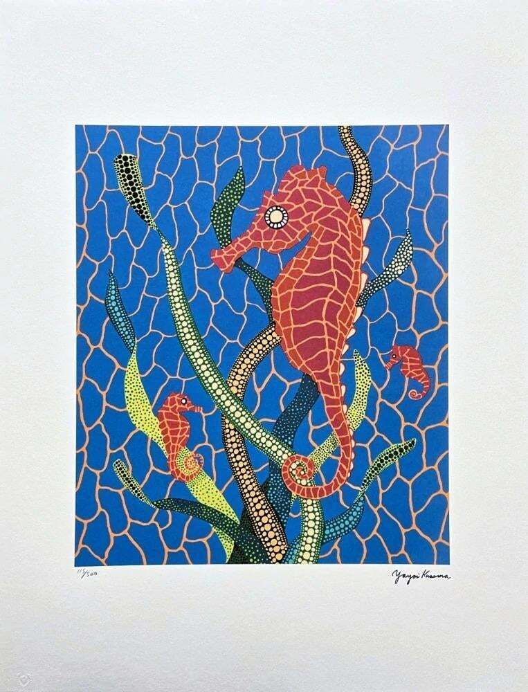 Yayoi Kusama, Seahorses , Lithograph, 1980s