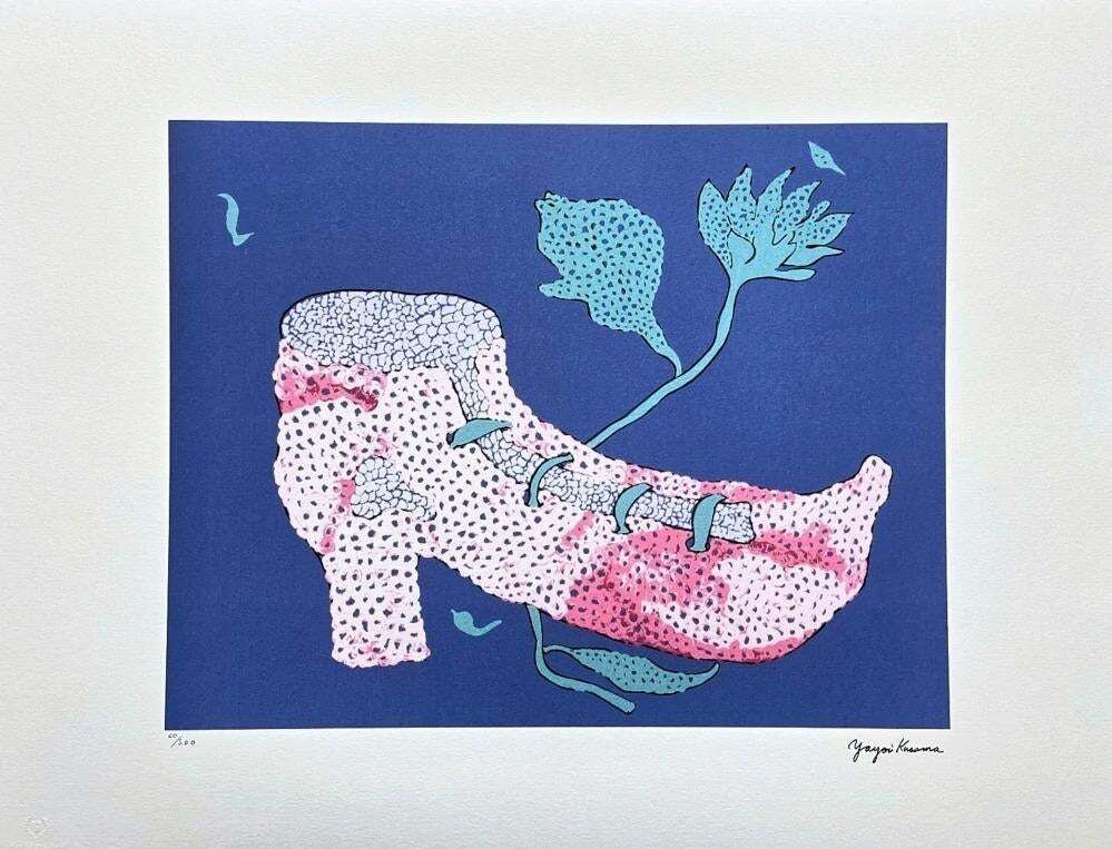After Yayoi Kusama, Going To The Filed With Shoes, Lithograph, 1980s