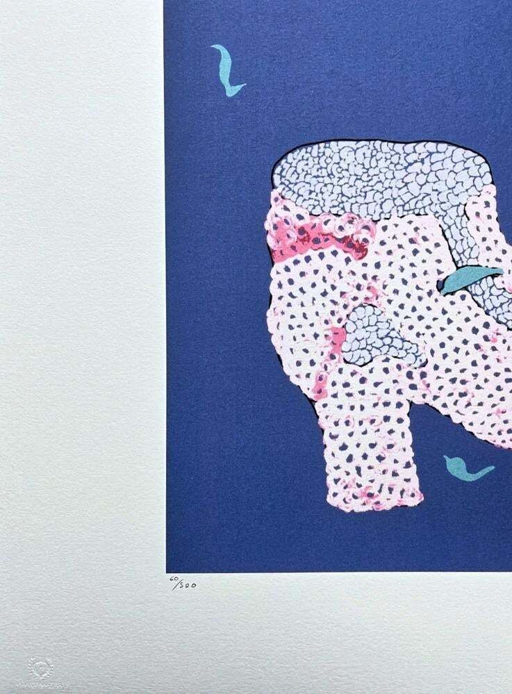 After Yayoi Kusama, Going To The Filed With Shoes, Lithograph, 1980s photo furniture