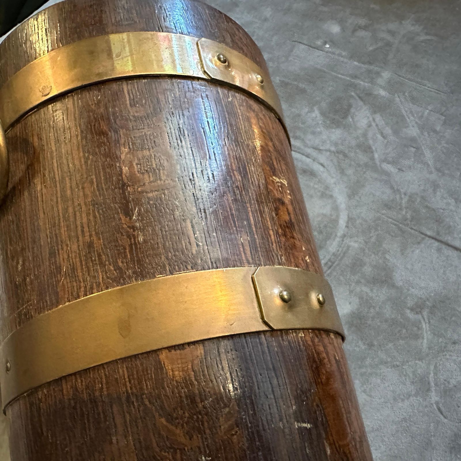photo buy 1940s Art Deco Oak Wood And Copper French Wine Cooler By Geraud Lafitte