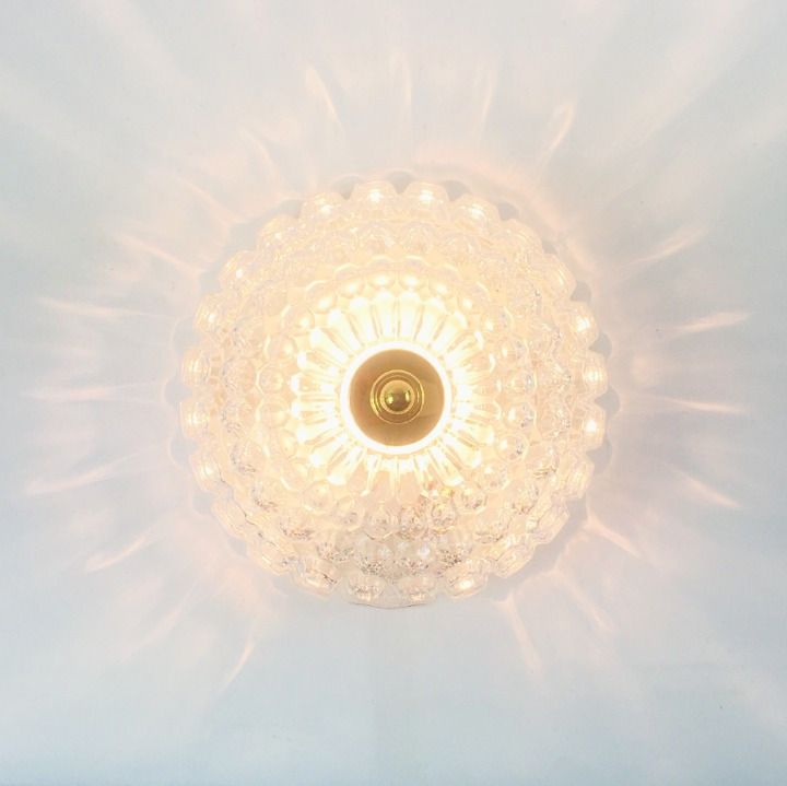 Paar Mid Century Bubbel Glazen Plafondlampen Van Helena Tynell Voor Limburg, Duitsland, Jaren 1960 photo vinterior