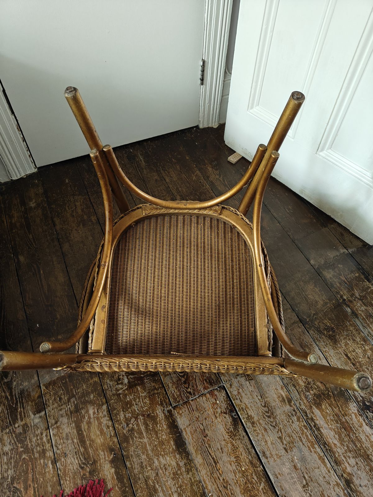 Original Lloyd Loom 'Lusty' Model Gold Chair photo Furniture
