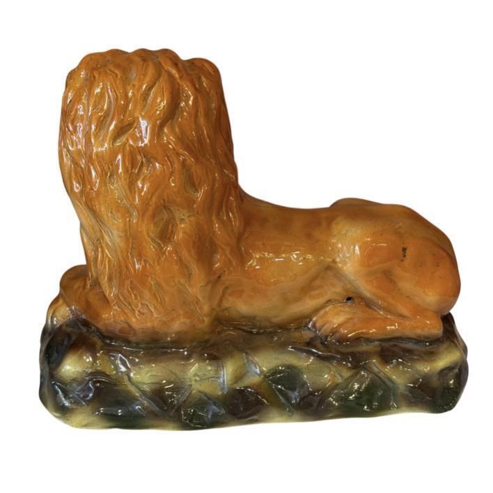 Pair Of Victorian Staffordshire Lions photo Art