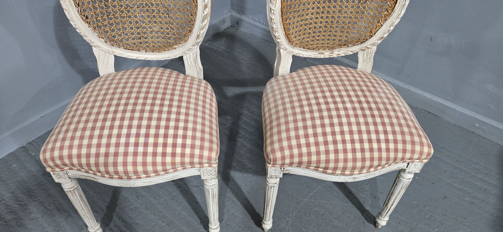 Pair French Bergere Side Chairs photo 495.0