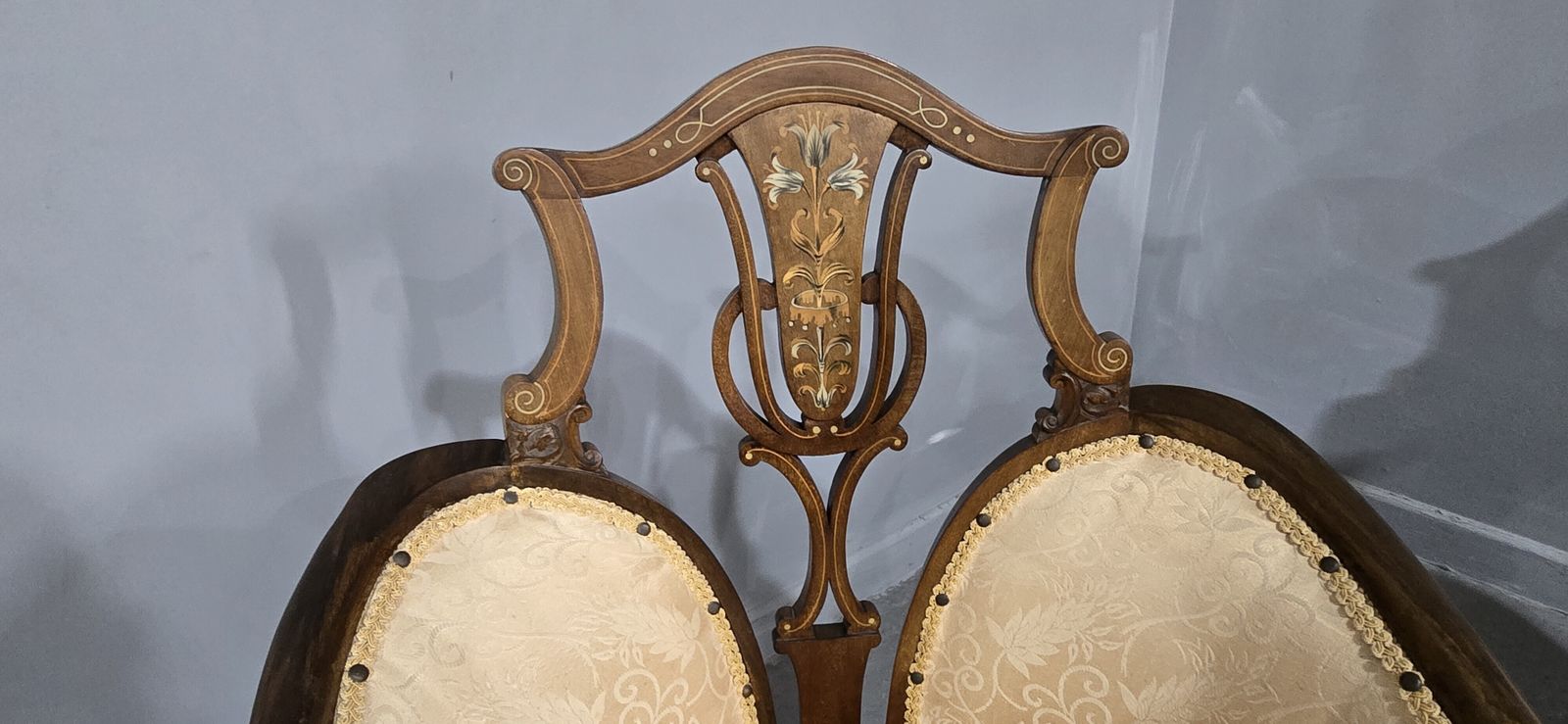 Pair Mahogany Art Noveau Side Chairs photo 695.0