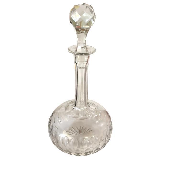 Pair Of 19th Century Onion Form Decanters photo for sale