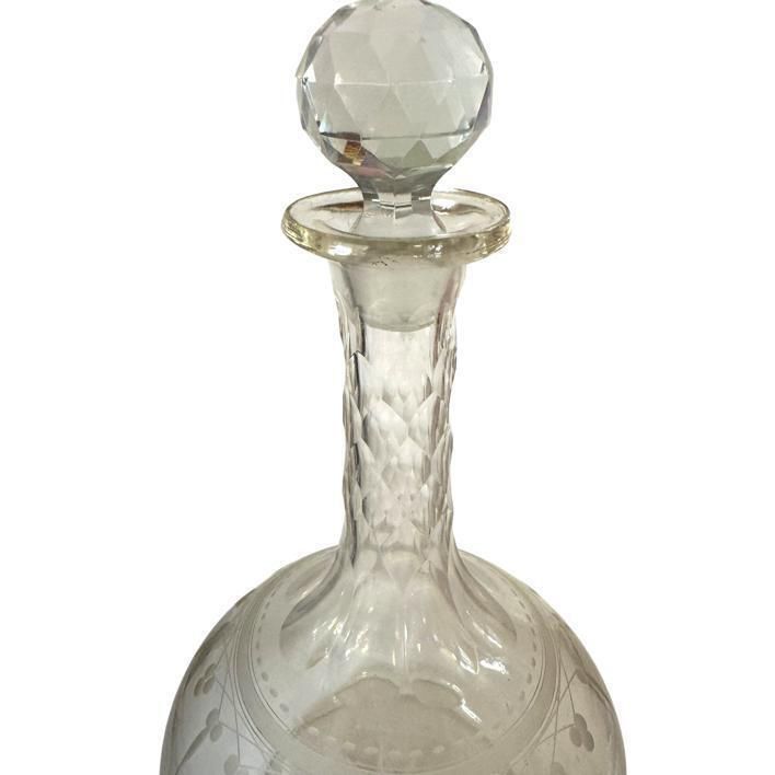 Pair Of 19th Century Onion Form Decanters photo vinterior