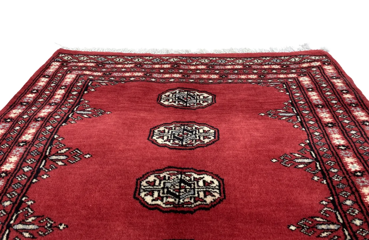 Fine Red Bokhara Rug Afghan Tribal 3x4 Area Carpet photo vinterior