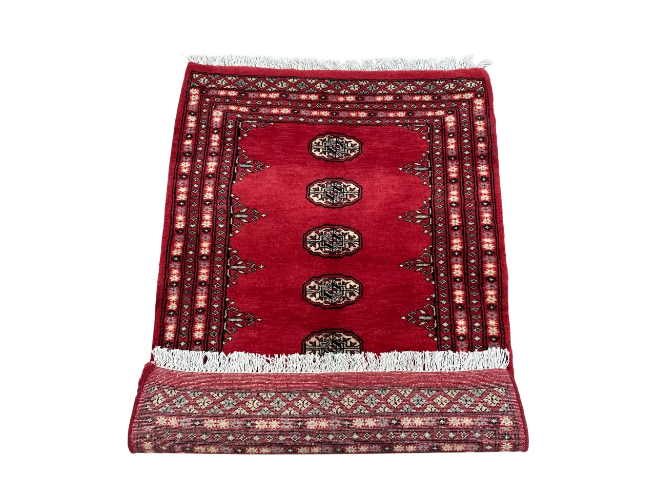 photo for sale Fine Red Bokhara Rug Afghan Tribal 3x4 Area Carpet