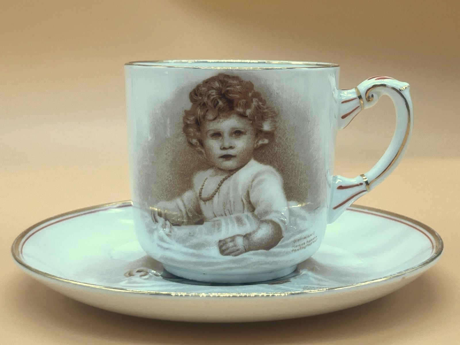 Antique Paragon China H.R.H. Queen Elizabeth 11 Birth On 21/4/26 'Our Empire's Little Princess' Tea Cup & Saucer. photo Home Decor