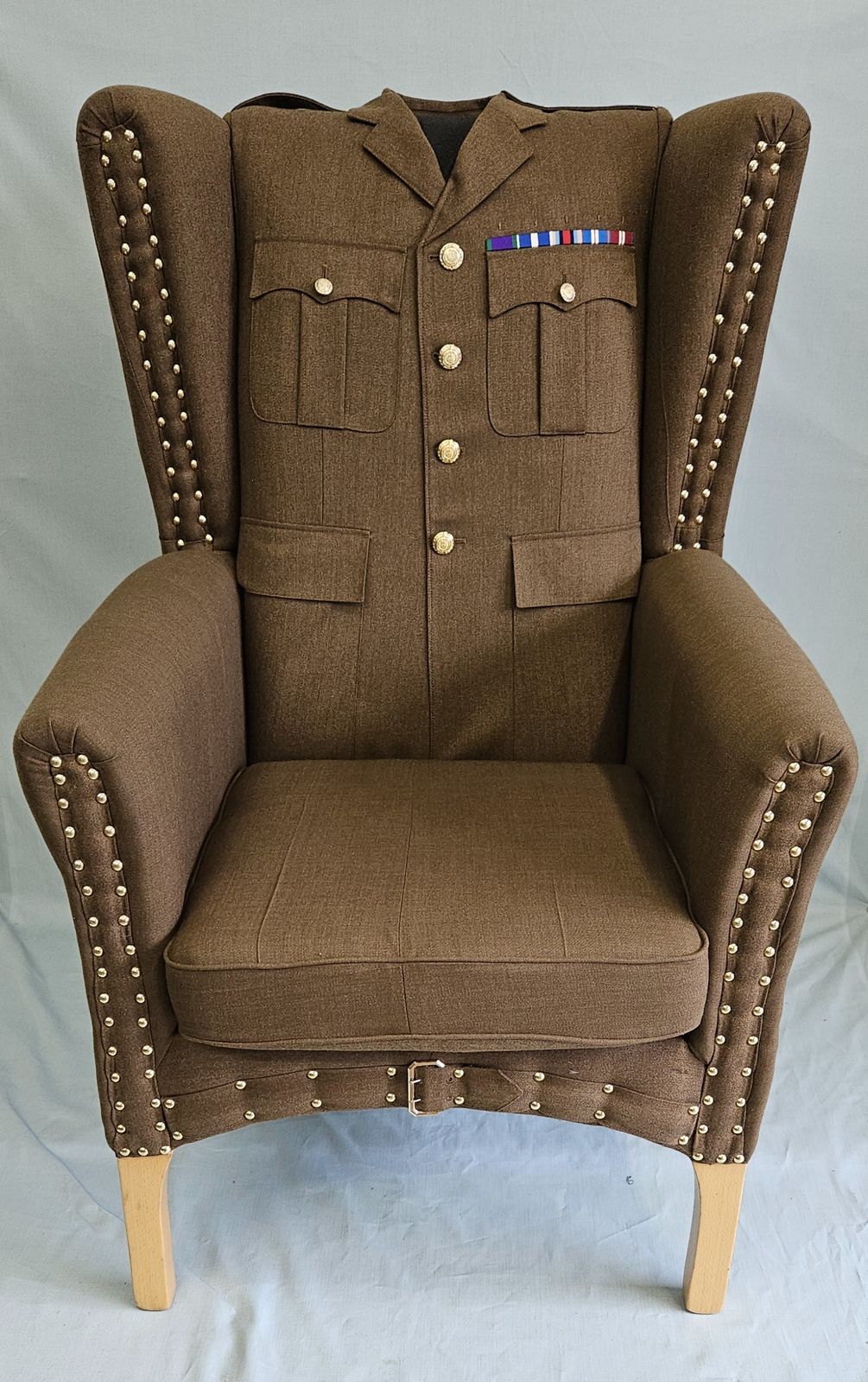 Military Uniform Covered Chair