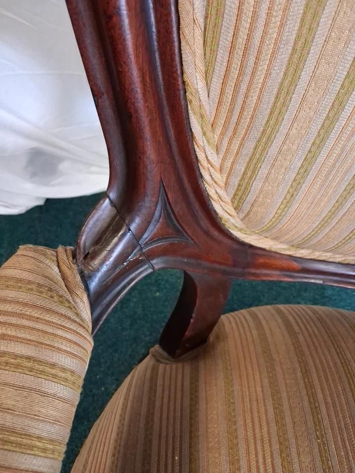 Antique Upholstered Chair Home Decor Accent Chair With Patina photo vinterior