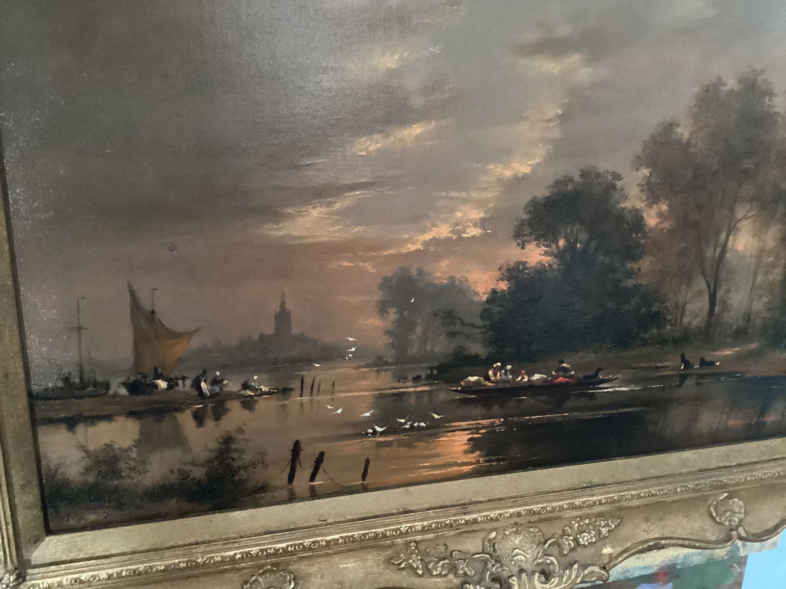 Gudrun Sibbons Oil Painting Of Dutch Landscape photo for sale
