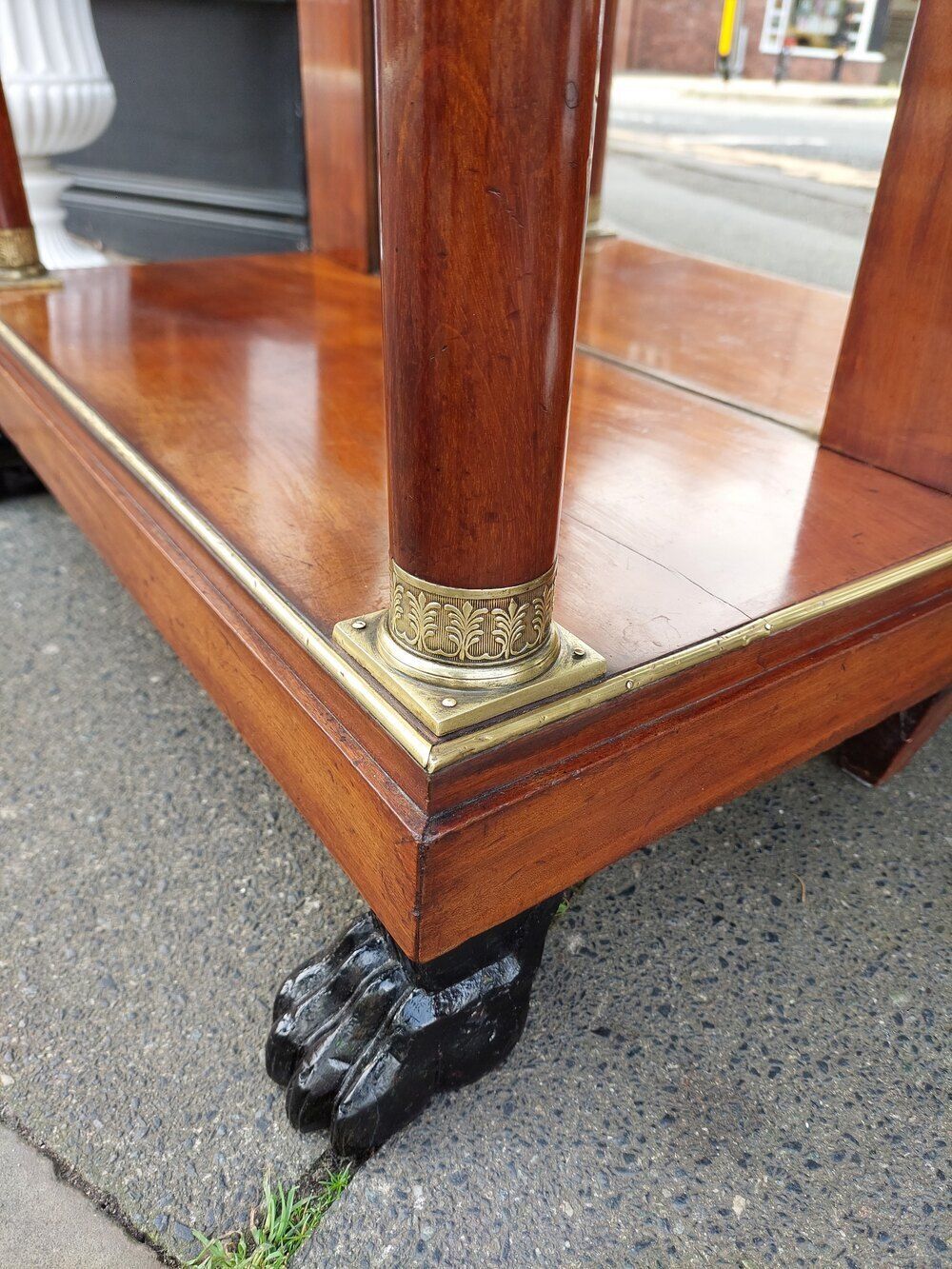 Early 20thc French Figured Mahogany Console Table photo furniture