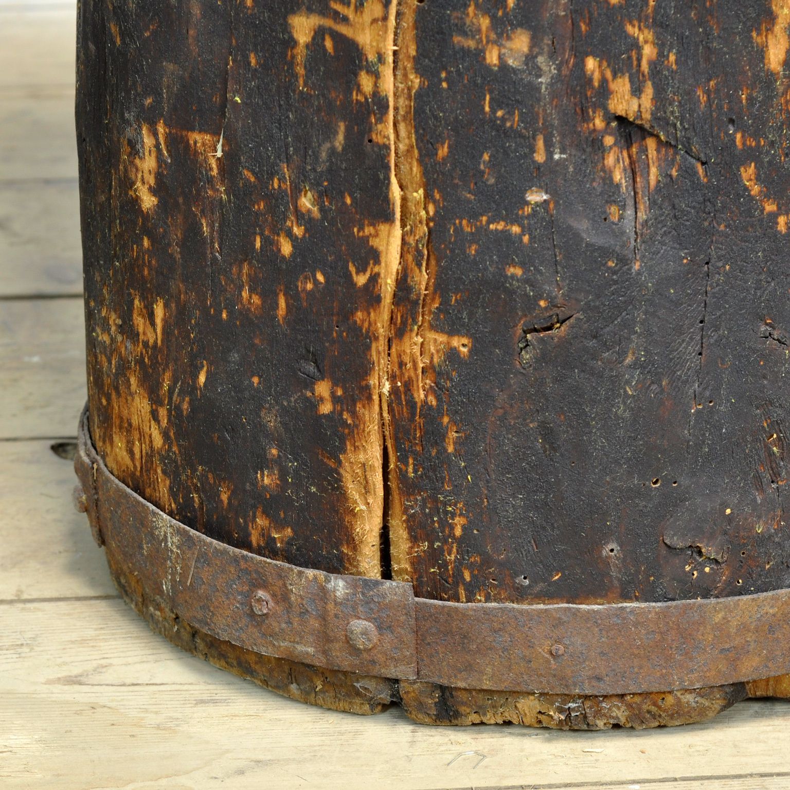 Primitive Storage Barrel/Planter, Circa 1900 photo for sale