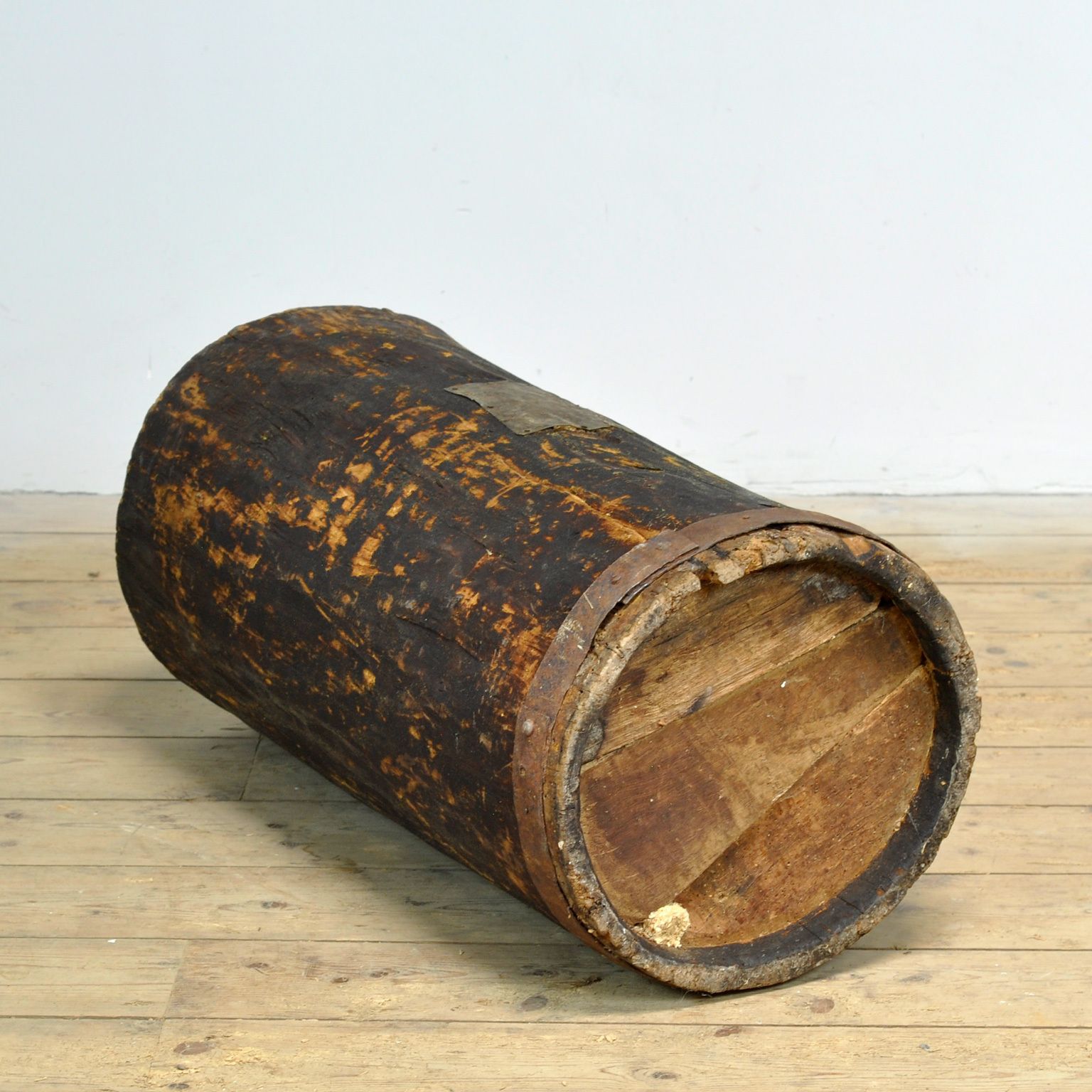photo furniture Primitive Storage Barrel/Planter, Circa 1900