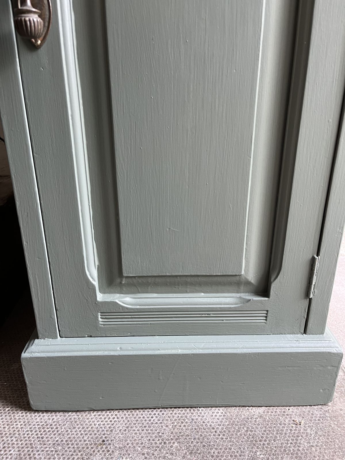 Victorian Green Painted Bedside Pot Cupboard photo vintage