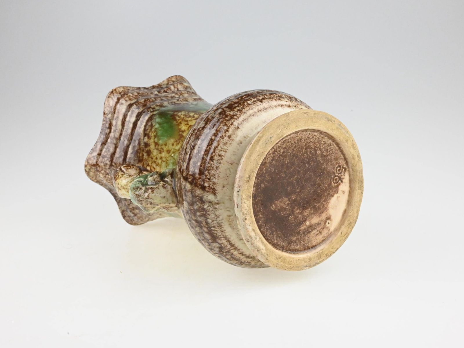photo for sale Antique German Art Deco Ceramic Vase, German Pottery, Ceramic Flower Vase, Brown Ceramic Vase, Ceramic Vase, Art Deco Vase, Old Vase