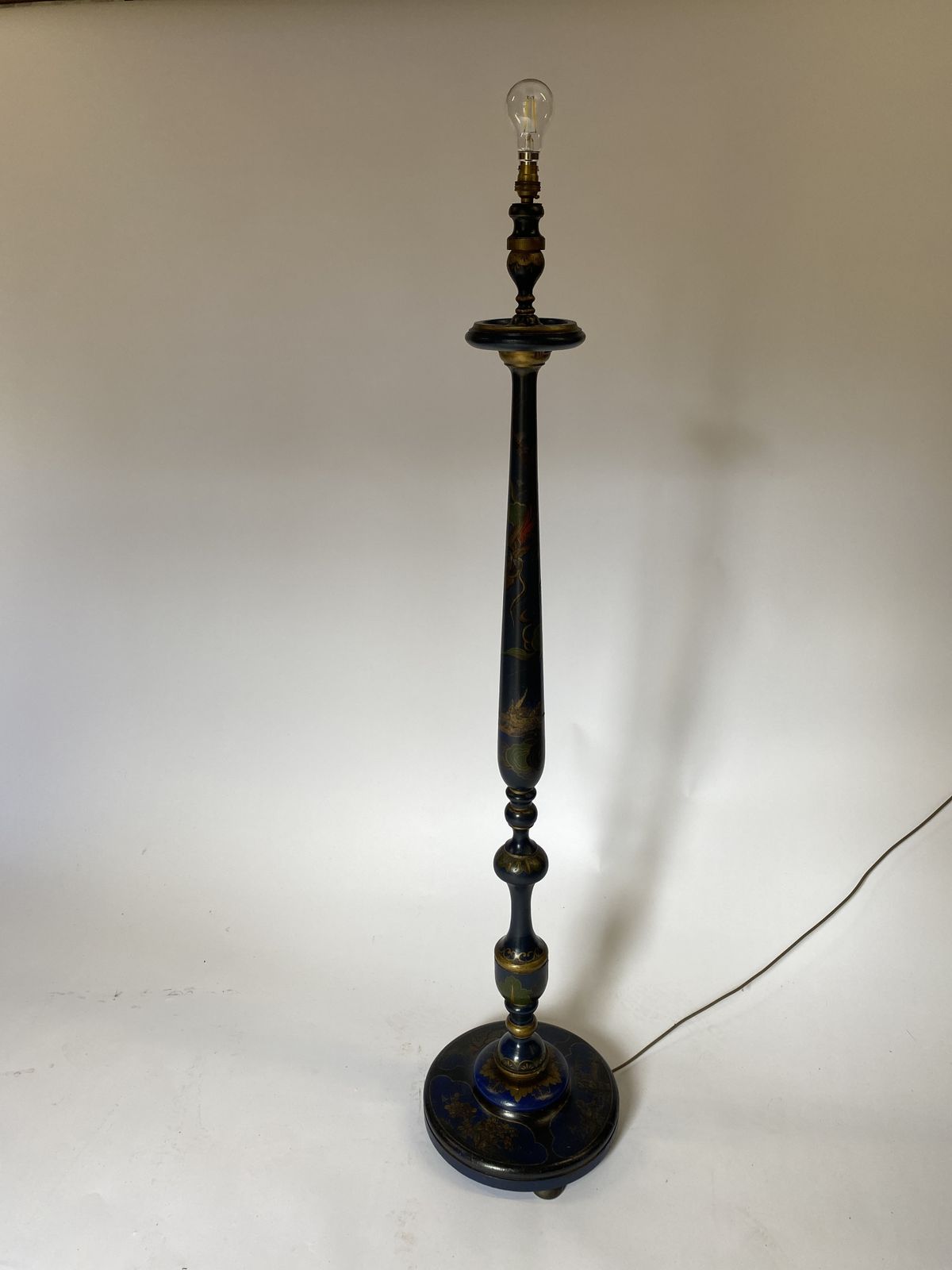 Chinoiserie Decorated Standard Lamp Circa 1930s