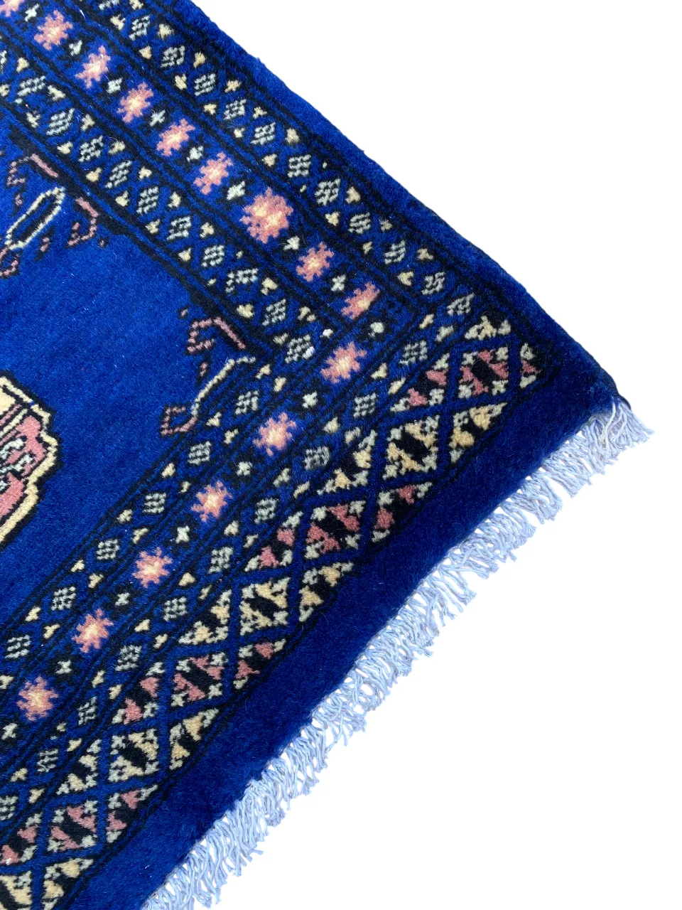 Small Navy Blue Oriental Bokhara Rug photo vinterior