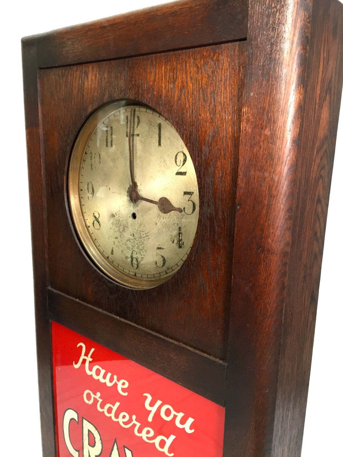Antique Advertising Large Craven A Tobacco / Cigarettes Clock & Sign C.1940 photo buy