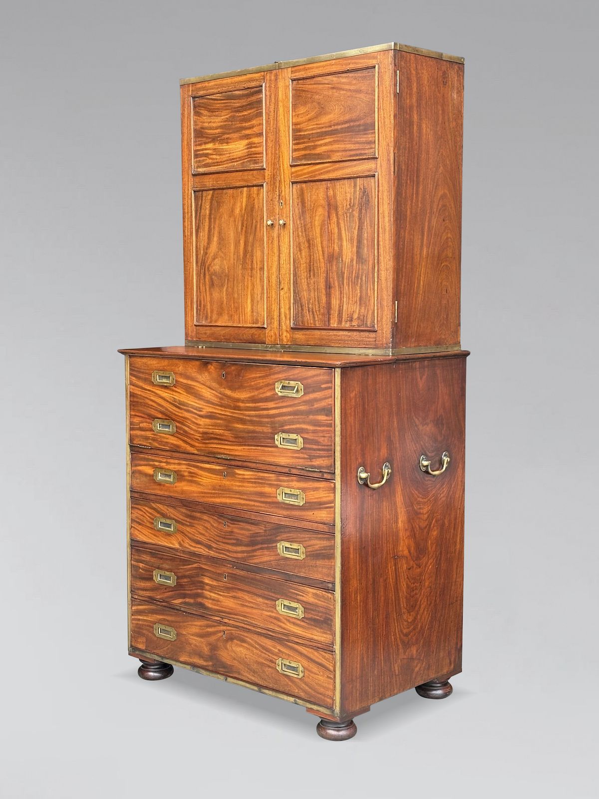 19th Century Victorian Period Mahogany Military Cabinet photo buy