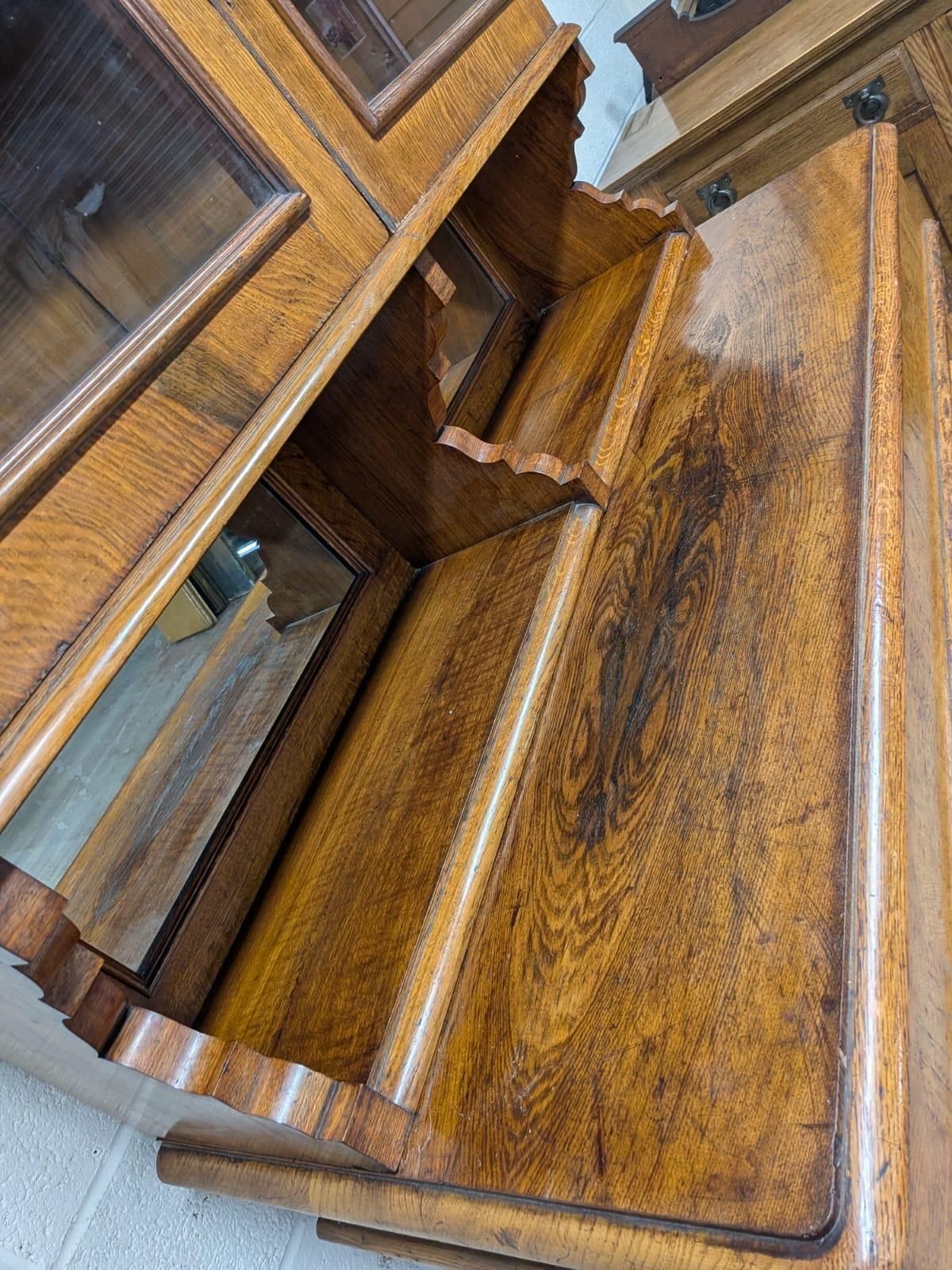 photo furniture Victorian Pollard Oak Large Bookcase