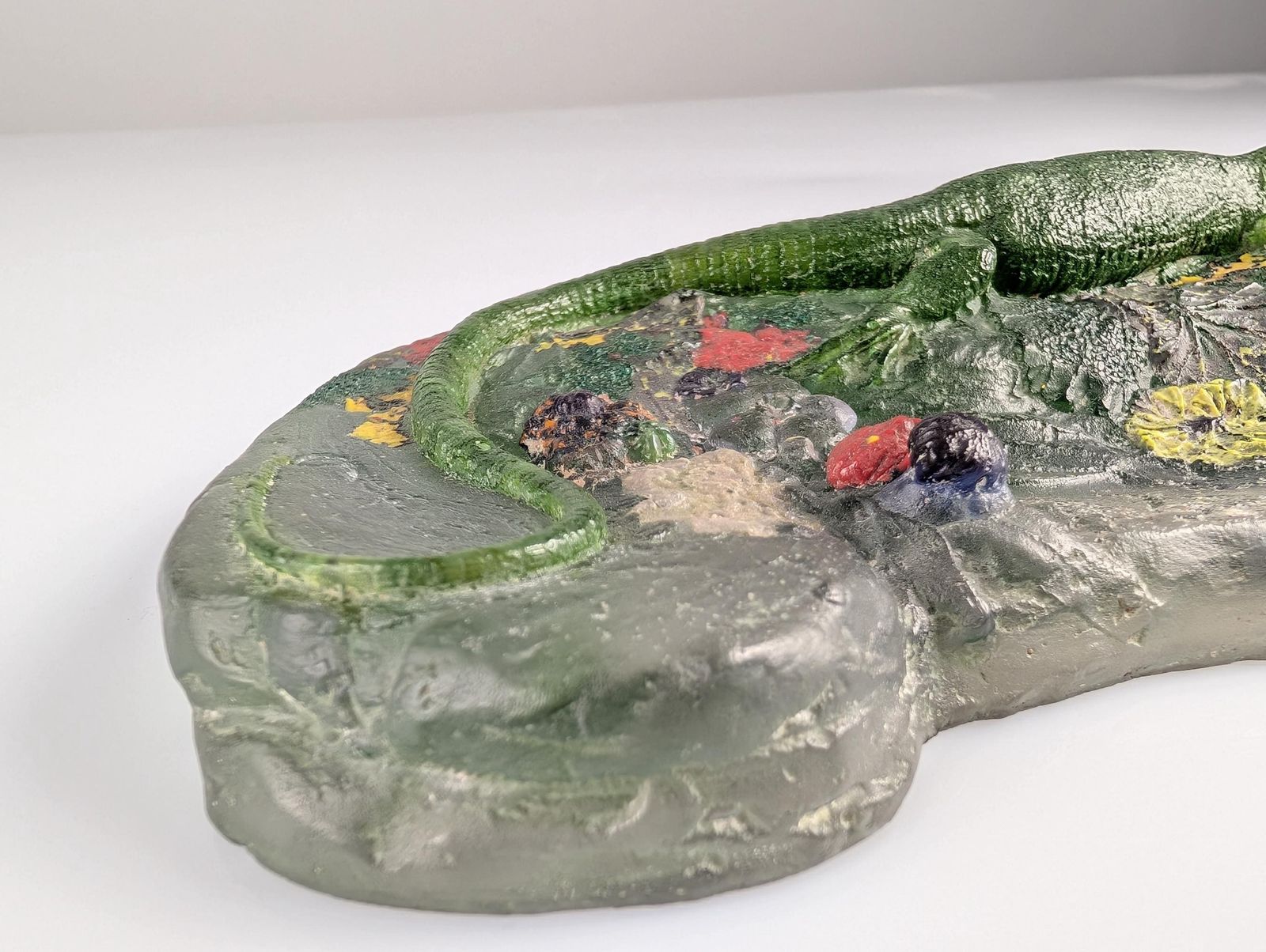 Lizard Sculpture In Pâte De Verre, France, 1920s, Art Nouveau photo vinterior