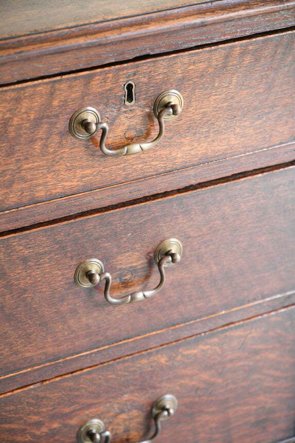 Antique Georgian Oak Chest Of Drawers photo furniture