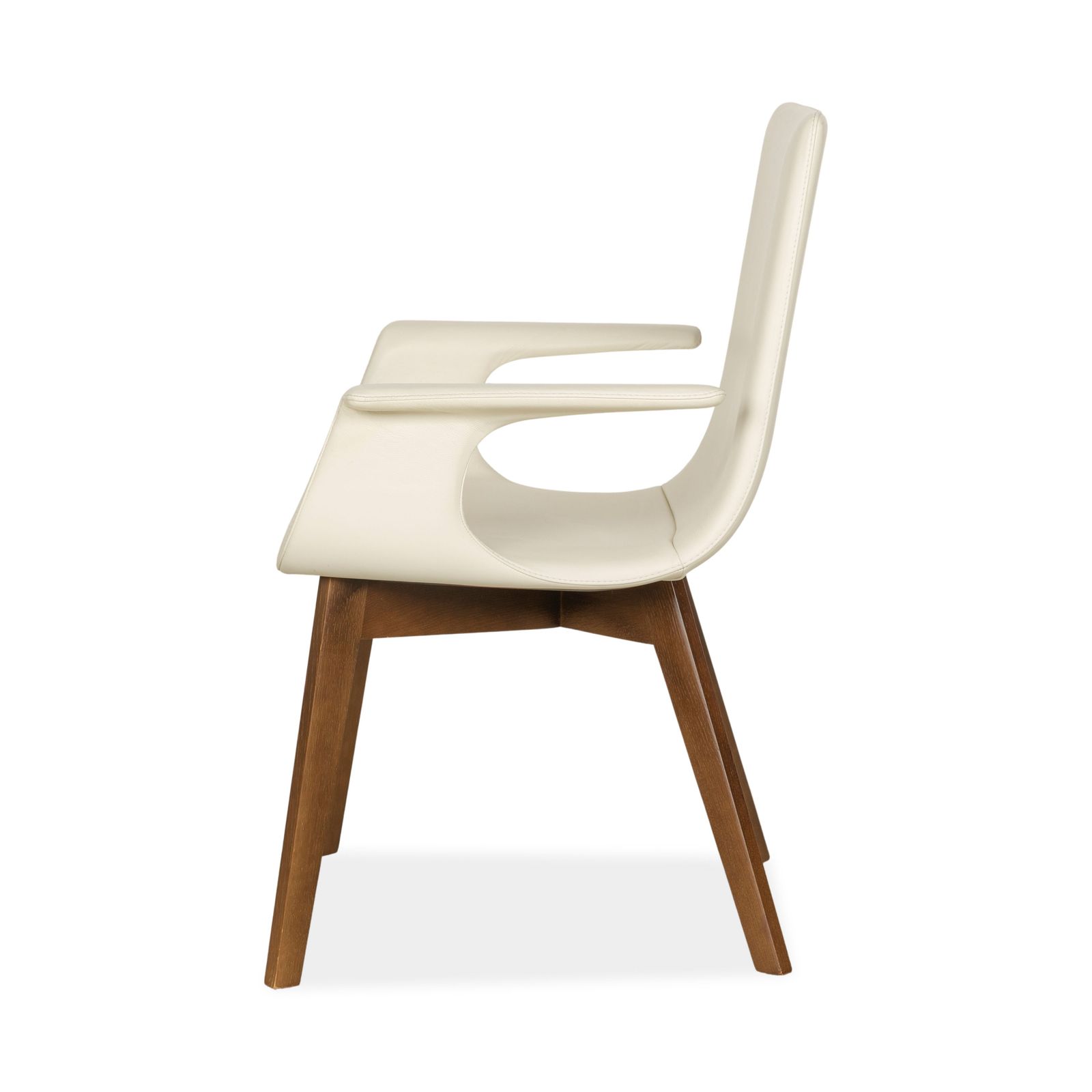 photo furniture Lot de 4 chaises Hülsta D27 en cuir crème