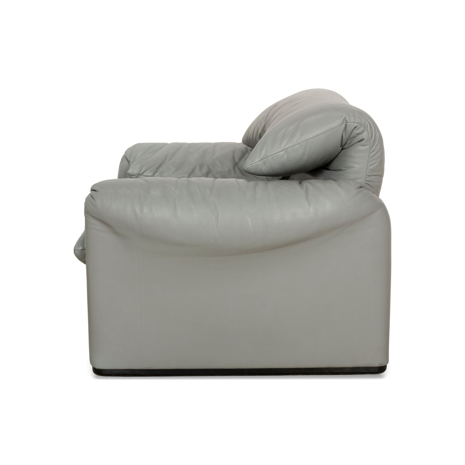 photo for sale Cassina Maralunga Leather Armchair Grey