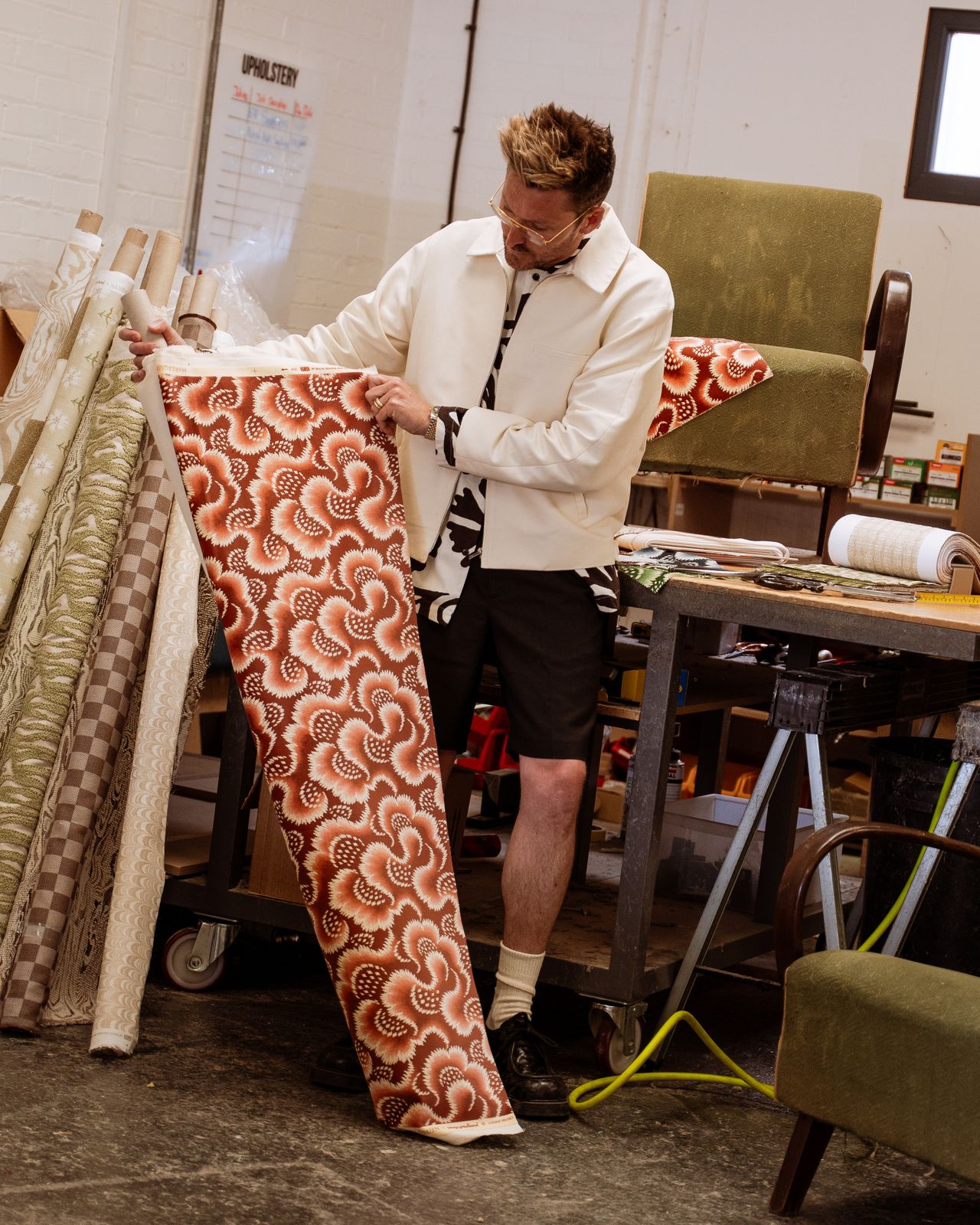 Jindrich Halabala Armchair Reupholstered In Harlequin X Henry Holland Fabric photo vinterior