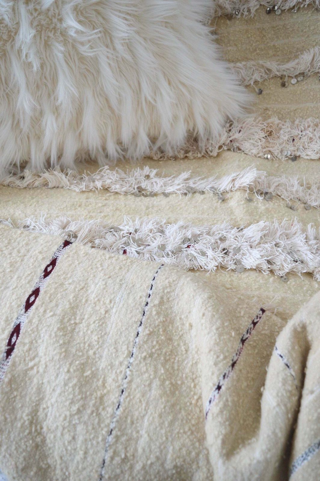 Vintage Moroccan Wedding Blanket Throw photo vinterior