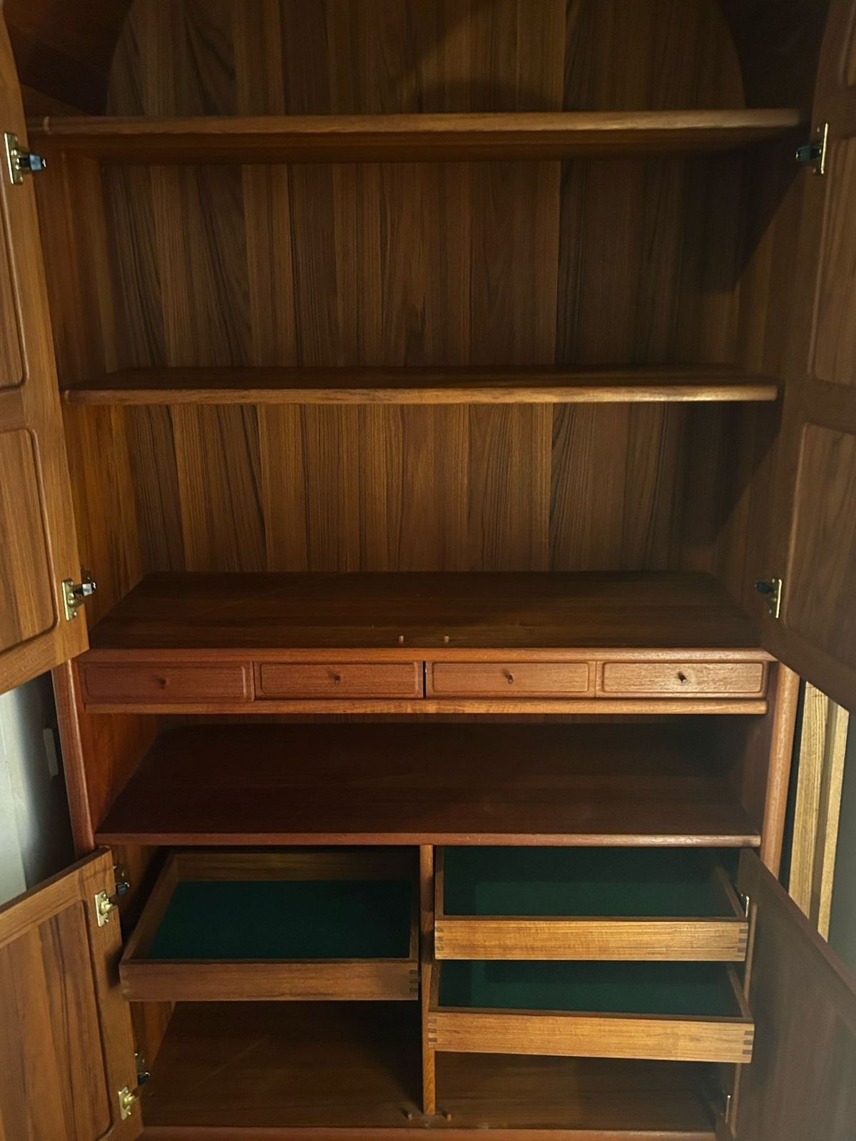 Danish Teak Living Room Arched Cabinet Mid Century Dylund photo for sale