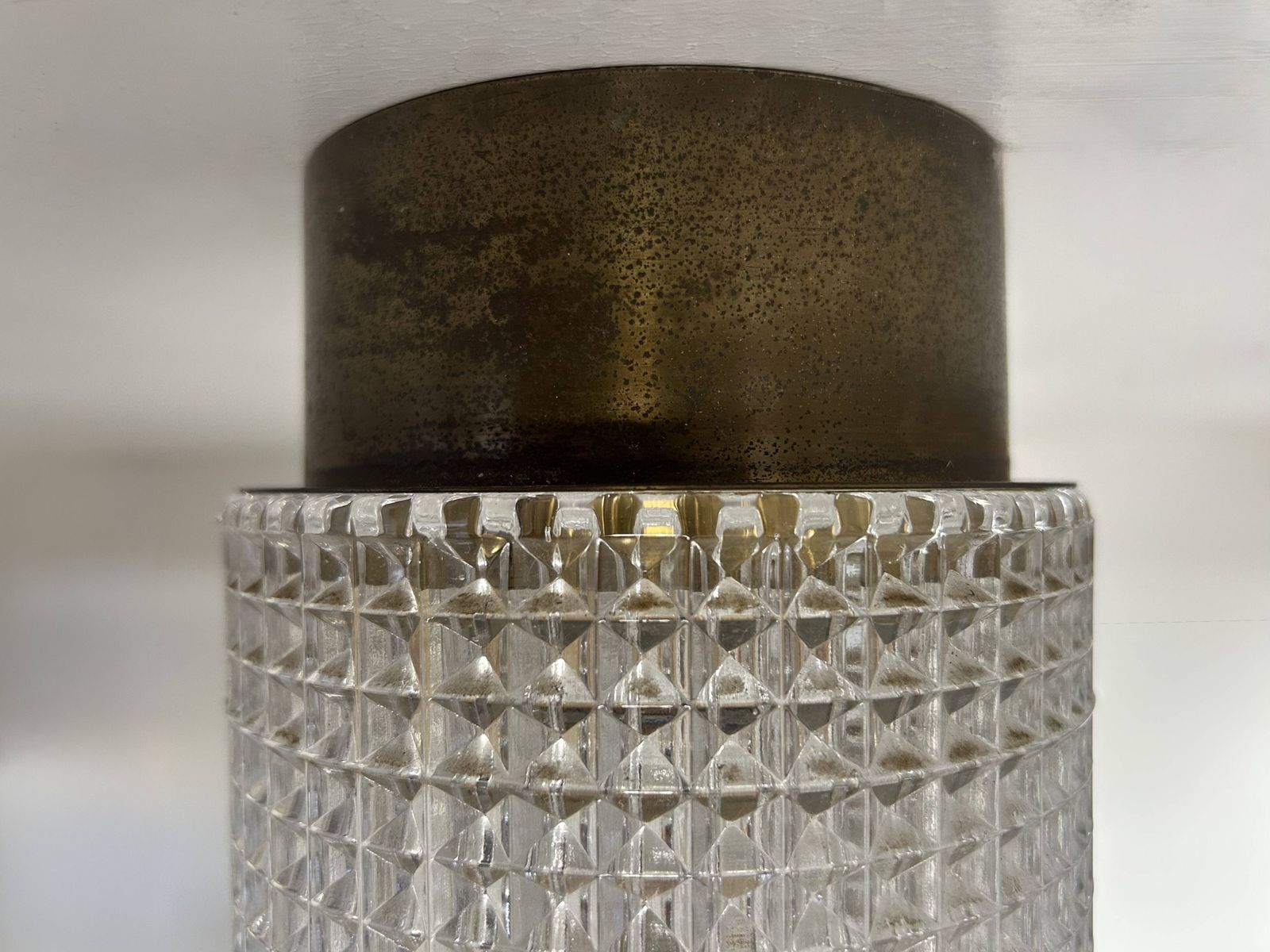 Vintage Ceiling Light, Brass And Glass, Carl Fagerlund Sweden 1960 photo 381.0