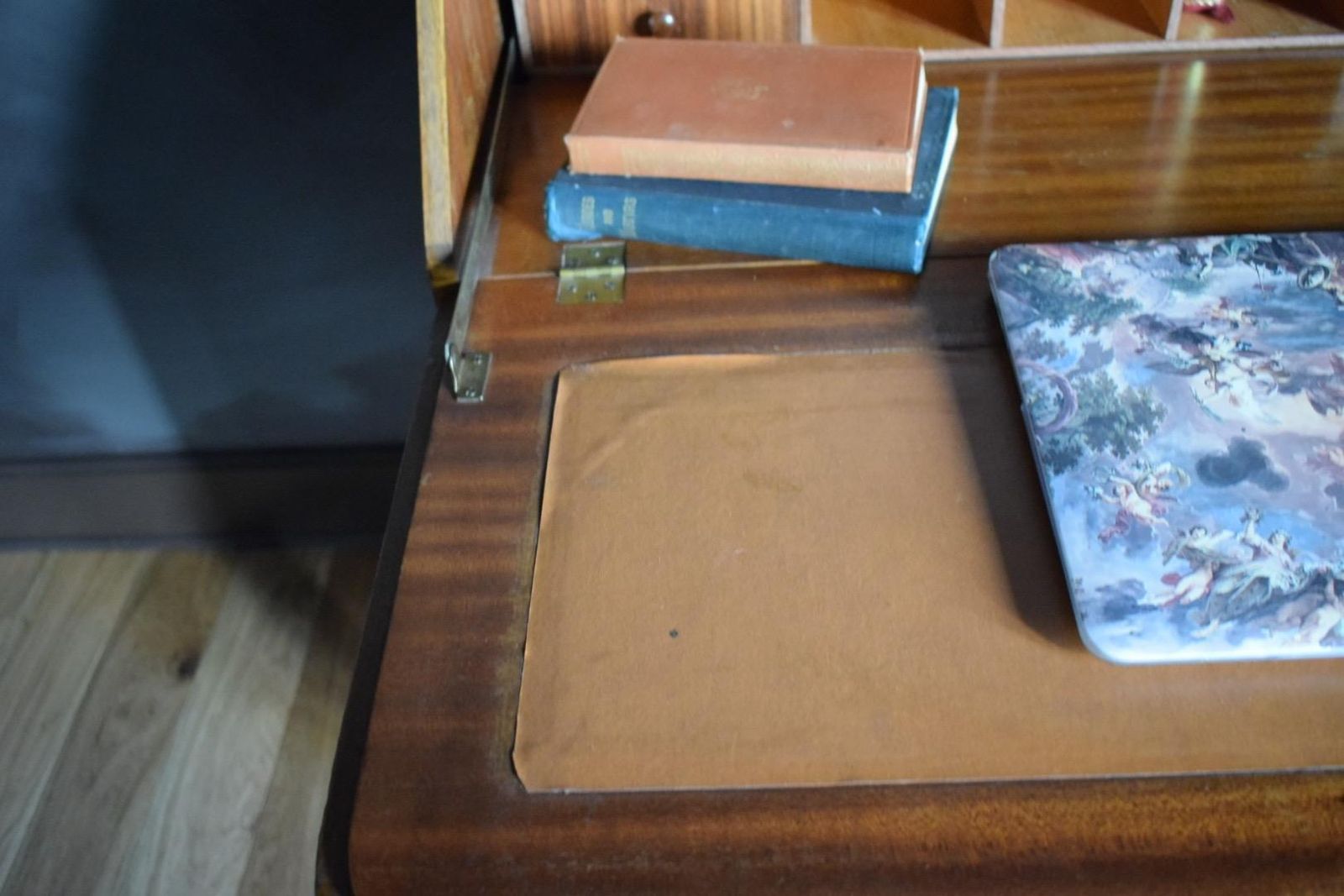 Stunning Antique Burr And Burl Wood C. 1900s Walnut Writing Bureau photo Furniture