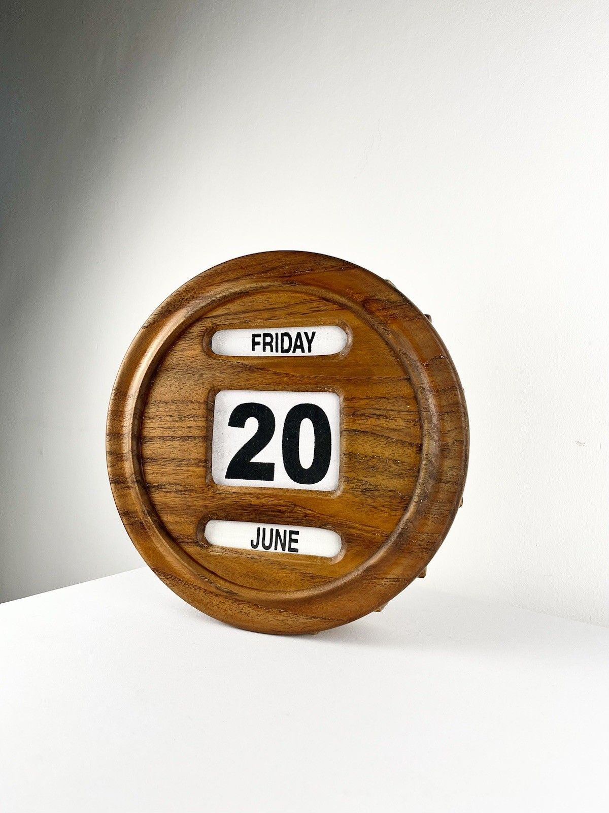 Beautiful Mid Century Perpetual Calendar, British 1960s photo furniture