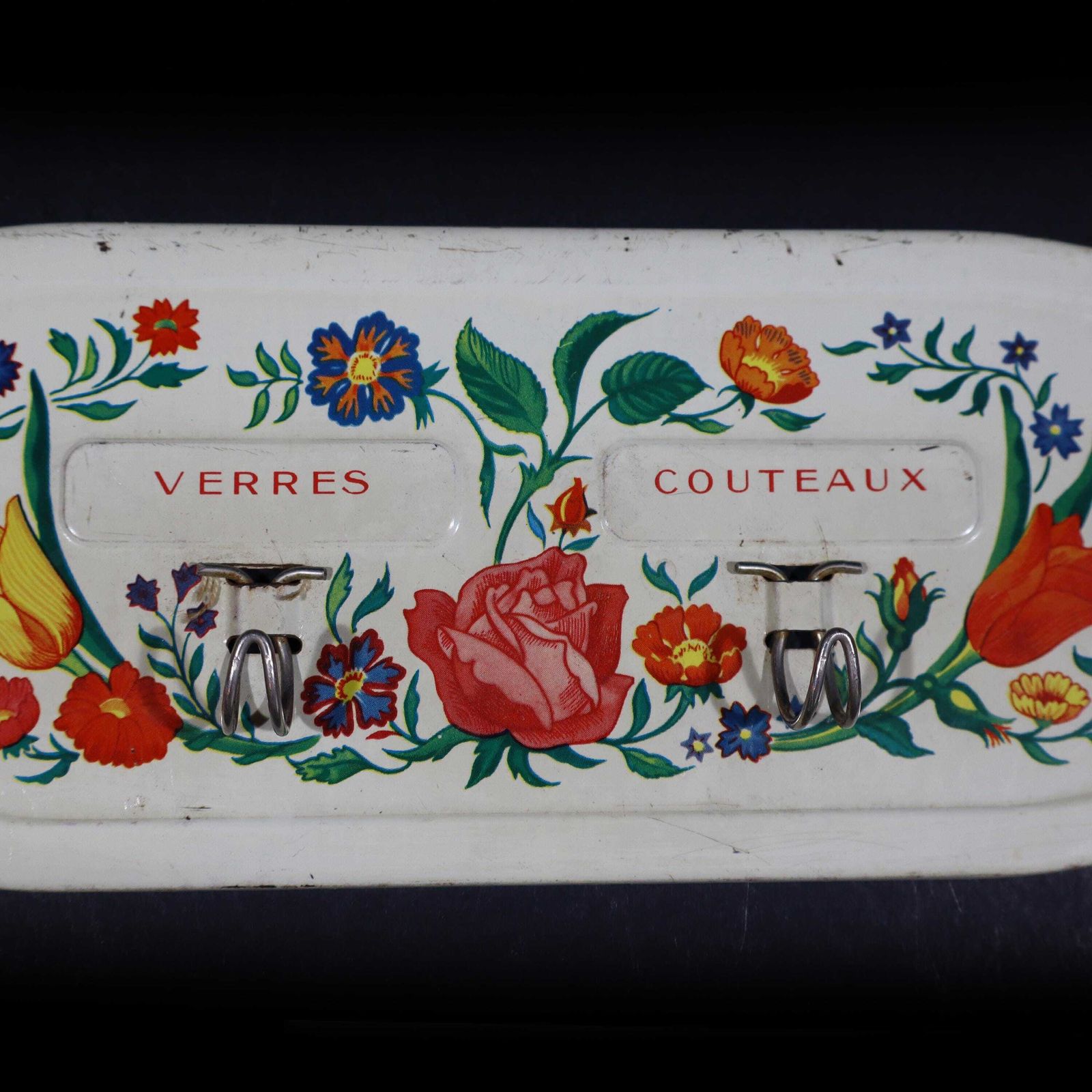 Art Deco French Tea Towel Hooks  Metal With Spring Flowers photo buy