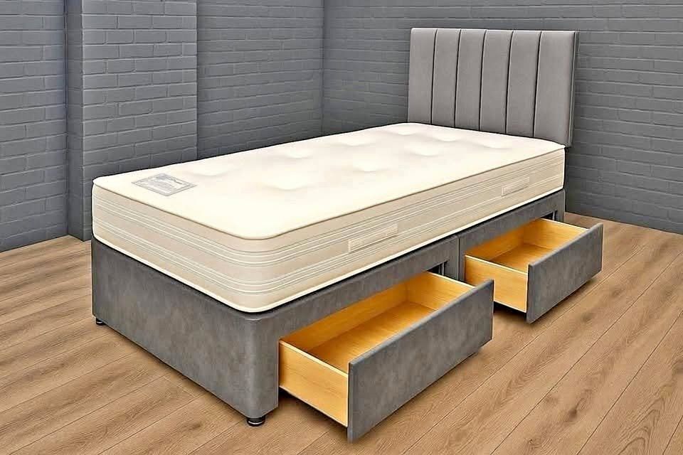 Brand New Double Bed Frame With Optional Mattress For Sale