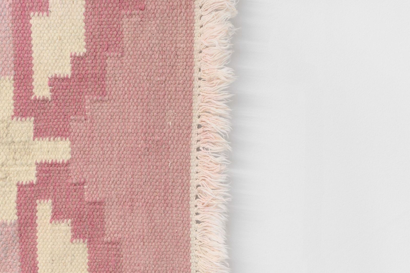 Mid Century Swedish Kilim Signed C photo Textiles