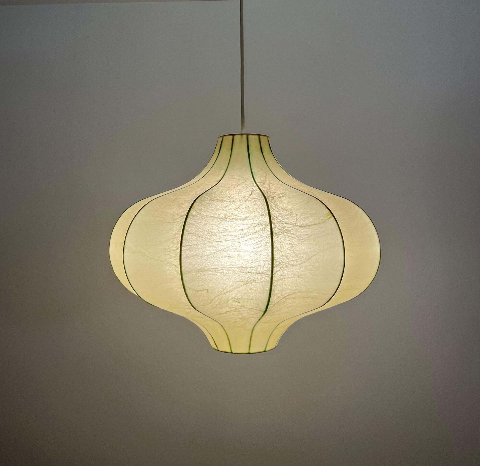 Mid Century German "Cocoon" Chandelier By Goldkant Leuchten, 1970s photo vinterior
