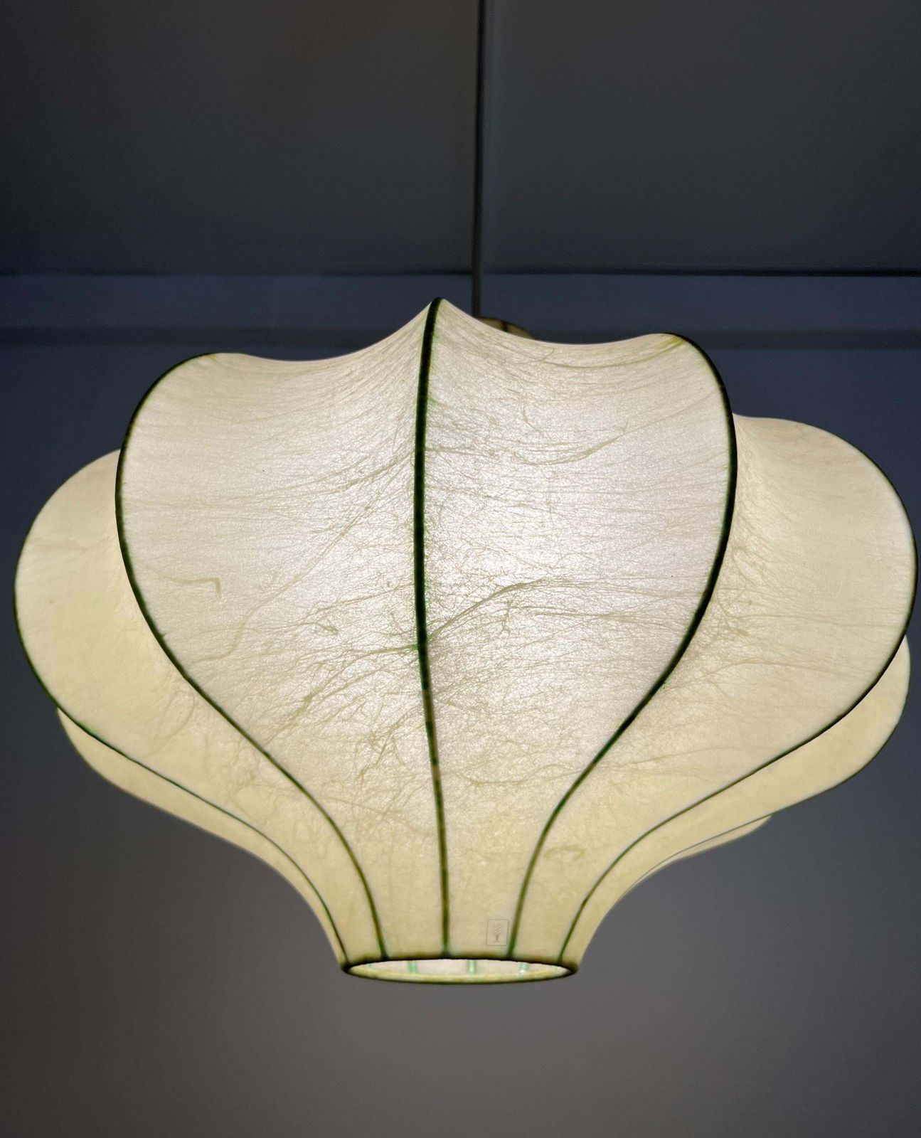 Mid Century German "Cocoon" Chandelier By Goldkant Leuchten, 1970s photo vintage